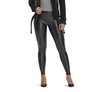 Leggings En Cuir Synthétique Taille Haute - U21880