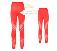 Leggings En Réseau Sportif Avec Logo Par Wolford M Hibiscus Abricot Élastique