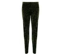 Leggings en velours écrasé pour femme - Élastique - Longueur totale, Vert, 40-42
