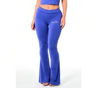 Leggings évasés avec logo, imprimé étoile sur le dos, taille mi-haute, longueur intégrale, pantalon stretch, Quatrième juillet L,M,S,XL,XSLettresPolyester