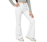 Leggings Évasés pour Filles Coton Côtelé Legging Sports Confortable Collants Flare Pantalon Longs Doux Respirant Ceinture élastique Vêtements Couleur Unie pour Enfants