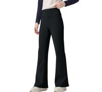 Leggings évasés pour filles - Taille élastique - Coupe ample - Pantalon d'école extensible pour la danse, le yoga, le sport, l'entraînement décontracté, le printemps et l'automne, Noir , 11-12 ans