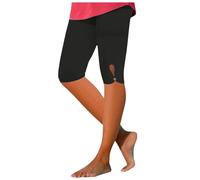 Leggings Femme 3/4 Original Legging Taille Haute Push Up Stretch Minceur sans Couture Legging Amincissants Cellulite à Plat Minceur Compression de Sport Opaque Yoga Fitness Leggings