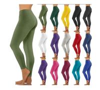 Leggings Femme Anti-Cellulite Push Up Butt Lift Elastique Taille Haute Grande Taille Sport Fitness Pantalon de Yoga Legging Armée Vert Femme Taille M,F06S
