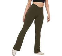 Leggings Femme éVasé Pantalon De Yoga ContrôLe du Ventre De Sport Taille Haute Yoga Fitness Danse Jegging Chic Et éLéGant Extensible D'EntraîNement Confortable Respirant Collant