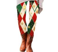 Leggings Femme Legging Legging Anti Cellulite Femme pour Les Fêtes Rester à La Maison Taille Haute Imprimé Opaque Au Squat Confort Maximal pour Saison des Fêtes Et Sport Régulier