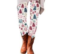 Leggings Femme Legging Legging Anti Cellulite Femme pour Les Fêtes Rester à La Maison Taille Haute Imprimé Opaque Au Squat Performance Athlétique Maximale Look Festif Tendance Hiver