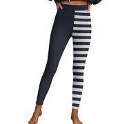 Leggings Femme Long Halloween Pantalon Rayé Décontracté Imprimé Pantalons Taille Haute Sport Pantalon de Fitness Collants Moulants Hanches Pêche Pantalon de Yoga Pantalon Stretch Pyjama Pantalon