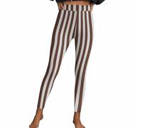 Leggings Femme Long Sexy Rayures Décontracté Imprimé Pantalons Taille Haute Sport Pantalon de Fitness Collants Moulants Hanches Pêche Pantalon de Yoga Stretch Costume Halloween Loungewear Pantalon de