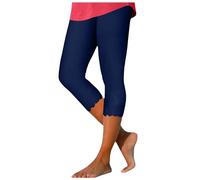 Leggings Femme Push Up, Pantalons De Sport 3/4,Legging Taille Haute Yoga Court Mi-Long Fitness Jegging Extensible D'éTé Collant Doux Extensible Confortable Respirant Moulant Pants