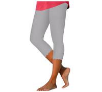 Leggings Femme Push Up Pantalons De Sport 3/4 Taille Haute Yoga Court Mi-Long Fitness Jegging Extensible D'éTé Collant Doux Extensible Confortable Pas Cher Moulant Pants