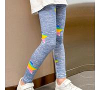 Leggings fins avec imprimé mignon pour jeunes filles, peuvent être portés à l'intérieur ou à l'extérieur 6Y,7Y,8Y,9Y,4Y,5YgraphiquePolyester