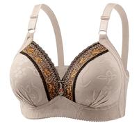 Leggings Habillé Lot Lace Thin Mould Cup Middle and Elderly Comfortable Underwear Three of Women's Bra Débardeur pour Randonner (Grey, 44)