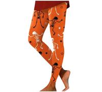 Leggings Halloween Femme Confortables pour Fête Anti-Cellulite Legging X3 Motif Yoga Taille Haute Noir Imprimé Polaire Sudation Pantalon Vêtements De Sport Extensible Anti Cellulite