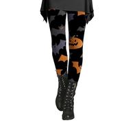 Leggings Halloween Femme Yoga, Pantalon De Yoga sans Couture Taille Élastique Survêtement Motif Éclaboussures De Sang Pants Longue Contrôle du Ventre Femmes Baggy Célébration Quotidien