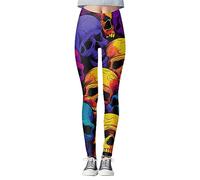 Leggings Halloween Tenue De Sport Femme Legging Cellulite XL Vêtements Push Up Blanc Taille Haute Original pour Femmes Été- Anti Yoga Imprimé Brule Graisse