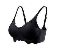 Leggings Hiver Polaire Printemps été Doux Soutien-Gorge sous-vêtements Mince Respirant Doux Goutte d'eau Tasse Soutien supérieur rassemble Soutien-Gorge Body Nuit (Black, M)