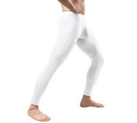Leggings Hommes Longs Sport Sous-Vêtement avec Poche pour Hommes Collant de Sport Couche de Base Pyjama Thermique Leggings Hommes Uni Respirant Pantalon d'Entraînement Chaud Pantalon de Course Fitness