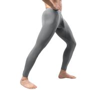 Leggings Hommes Longs Sport Sous-Vêtement avec Poche pour Hommes Collant de Sport Couche de Base Pyjama Thermique Leggings Hommes Uni Cousu Respirant Pantalon d'Entraînement Chaud Legging Fitness