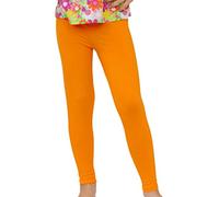 Leggings long en coton pour enfant/fille - orange - 10 ans