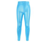 Leggings métalliques pour filles - Leggings en cuir - Collants de course à pied - Pantalon de ballet pour terrains de jeux - Pantalon de gymnastique à paillettes - Legging extensible brillant