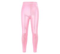 Leggings métalliques pour filles - Leggings en cuir - Collants de course à pied - Pantalon de ballet pour terrains de jeux - Pantalon de gymnastique à paillettes - Legging extensible brillant