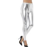Leggings Métallisé Argenté Pour Femme (Taille M) Multicolore