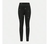 Leggings noirs brillants côtelés taille haute élastique pour préadolescentes, compression mince, pantalon de yoga ajusté, Noël 8Y,9Y,10Y,11Y,12YUnicolorePolyester