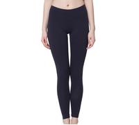 Celodoro Leggings pour femmes, pantalon en jersey extensible en coton, bleu foncé, XL