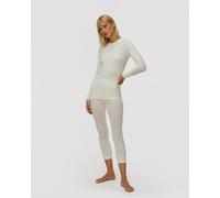 FALKE Wool-Tech Protective 3/4 W Ti Laine Fil Fonctionnel séchage Rapide 1 pièce, Couche de Base inférieure Femme, Blanc Off-White 2040, S