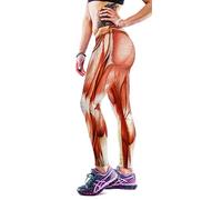 Leggings pour Femmes Imprimé 3D Young Styles Pantalon Yoga Extensible Skinny Pantalon De Sport Entraînement Fitness Courir Pantalon Slim Fit Leggings (Color : Muscle Lines, Size : One Size)