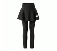 Leggings pour préadolescentes, jupe-short élégante et décontractée 2 en 1 avec motif nœud, convient pour le printemps, l'automne, l'été, parfait pour les sorties 7Y,8Y,9Y,10Y,11Y,12YPlantesPolyester