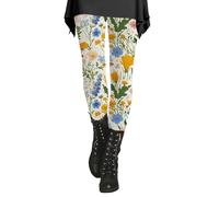 Leggings Sport pour Femme Grande Taille Casual Élastique Leggings D'entraînement Imprimé Fleurs Collants Comfy À La Mode Décontracté D'été Pantalon Slim Amincissant Running Travail Plage