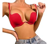 Leggings Taille Haute Personnalisé Grande Taille Push Up Cacher Dos Graisse Sculptant soulèvement sans Couture Femmes Corps façonnage Soutien-Gorge Gaine Amincissante avec Soutien-Gorge (Red, 70B)