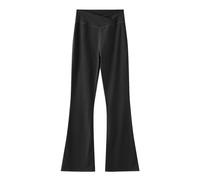 Leggings Taille Haute pour Fille Pantalon évasé Yoga Bootcut Confortable élégant Bas Cloche Tendance Mode Sport (Black, 5-6 Years)