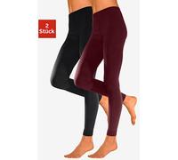 Leggings thermiques legging thermique par lot de 2 - Lavana - lie de vin-noir, noir LIE DE VIN-NOIR, NOIR M