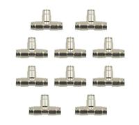 Legines 10 pcs Raccord Rapide Slip Lock Tee 3/20,3 cm ou 1/10,2 cm Laiton. Slip Brume de connecteur pour système de Refroidissement 3/8"