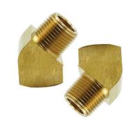 Legines Lot de 2 raccords de tuyau en laiton 45 degrés Coude 3/8 NPT femelle vers 3/8 NPT mâle