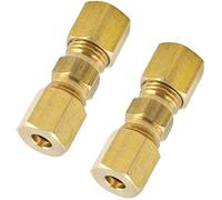Legines Raccord de tube de compression en laiton, raccord de tuyau, 5/16" OD x 5/16" OD, lot de 2