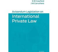 Législation Avizandum sur le droit international privé