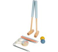 small foot Croquet « Garden Buddies » en Bois, Jeu d'extérieur Robuste avec de Jolis Motifs d'animaux, pour Enfants à partir de 3 Ans, 12646