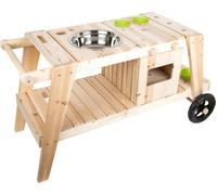 small foot® Table sable et eau enfant à roulettes bois