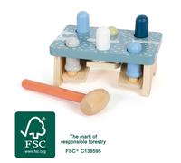 Legler Small Foot Jeu de tape Arctic, Banc de tape avec marteau, à partir de 12 mois, 12448