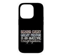 L'église derrière Chaque Grand Pasteur est Une congrégation géniale Coque pour iPhone 14 Pro