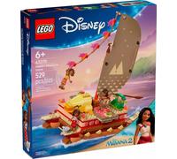 LEGO ǀ Disney Vaiany's Canoe Adventure, jouet à construire pour enfant, ensemble créatif pour les enfants de 6 ans et plus, bateau et 4 minidolls, idée cadeau pour filles et garçons, 43270