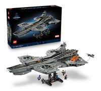 LEGO ǀ Marvel L’Héliporteur du Shield - Maquette de Porte-Avions pour Adulte - 6 Minifigurines Dont Captain America & Nick Fury - Décoration DIY pour Étagère - Cadeau Avengers pour Fan 76354