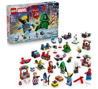 LEGO ǀ Marvel Le Calendrier de l’Avent 2026 - Petits Jouets pour Garçon dès 6 Ans - Compte à Rebours Avant Noël - 24 Surprises Super-Héros Dont 6 Minifigurines, Avion & Voiture - Idée Cadeau 76340