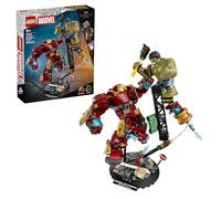 LEGO ǀ Marvel Le Combat Légendaire Entre Hulkbuster et Hulk - Jouet de Super-Héros avec 2 Figurines d'action & Minifigurine d'Iron Man - Cadeau Avengers pour Garçon ou Fans dès 9 Ans 76343