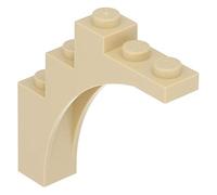 Lego 10 x Brick, Arch 1 x 5 x 4 - Continuous Bow Tan