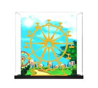 Lego 10247 Vitrine en acrylique pour kit de construction de grande roue - Boîte transparente anti-poussière - Seule vitrine compatible avec Lego 10247 (spray arrière B)